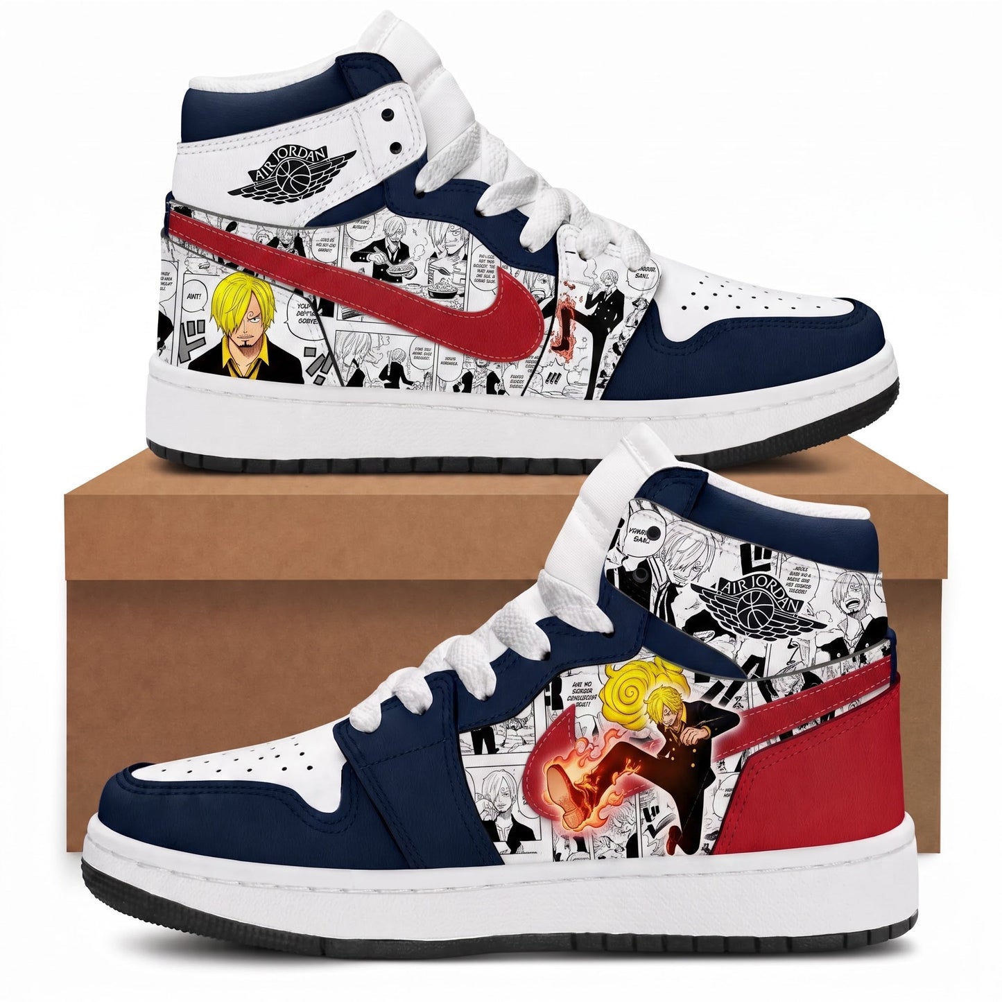 Vinsmoke Sanji High Top Sneakers — One Piece Inspired Fan Shoes - Custom Fan Apparel Image 3