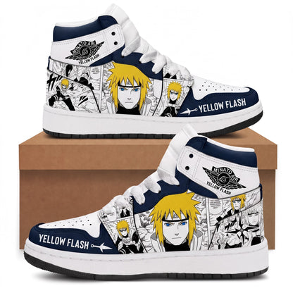 Namikaze Minato High Top Sneakers — Naruto Shippuden Inspired Fan Shoes - Custom Fan Apparel Image 4