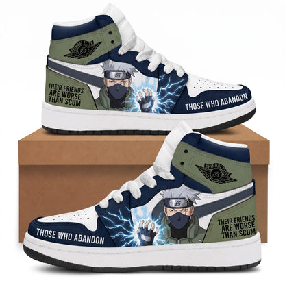 Uzumaki Naruto High Top Sneakers — Naruto Shippuden Inspired Fan Shoes - Custom Fan Apparel Image 1