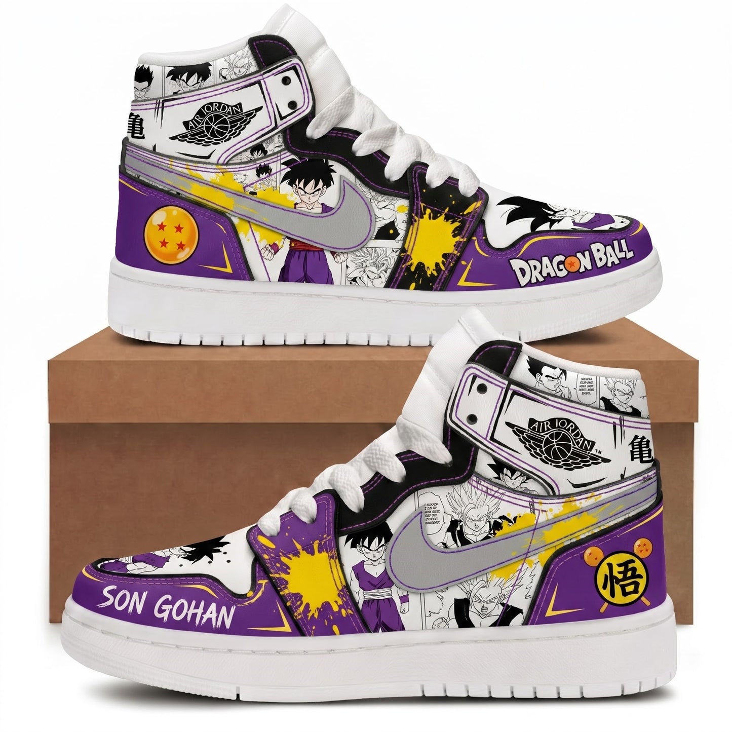 Goku Ultra Instinct High Top Sneakers — Dragon Ball Super Inspired Fan Shoes - Custom Fan Apparel Image 2