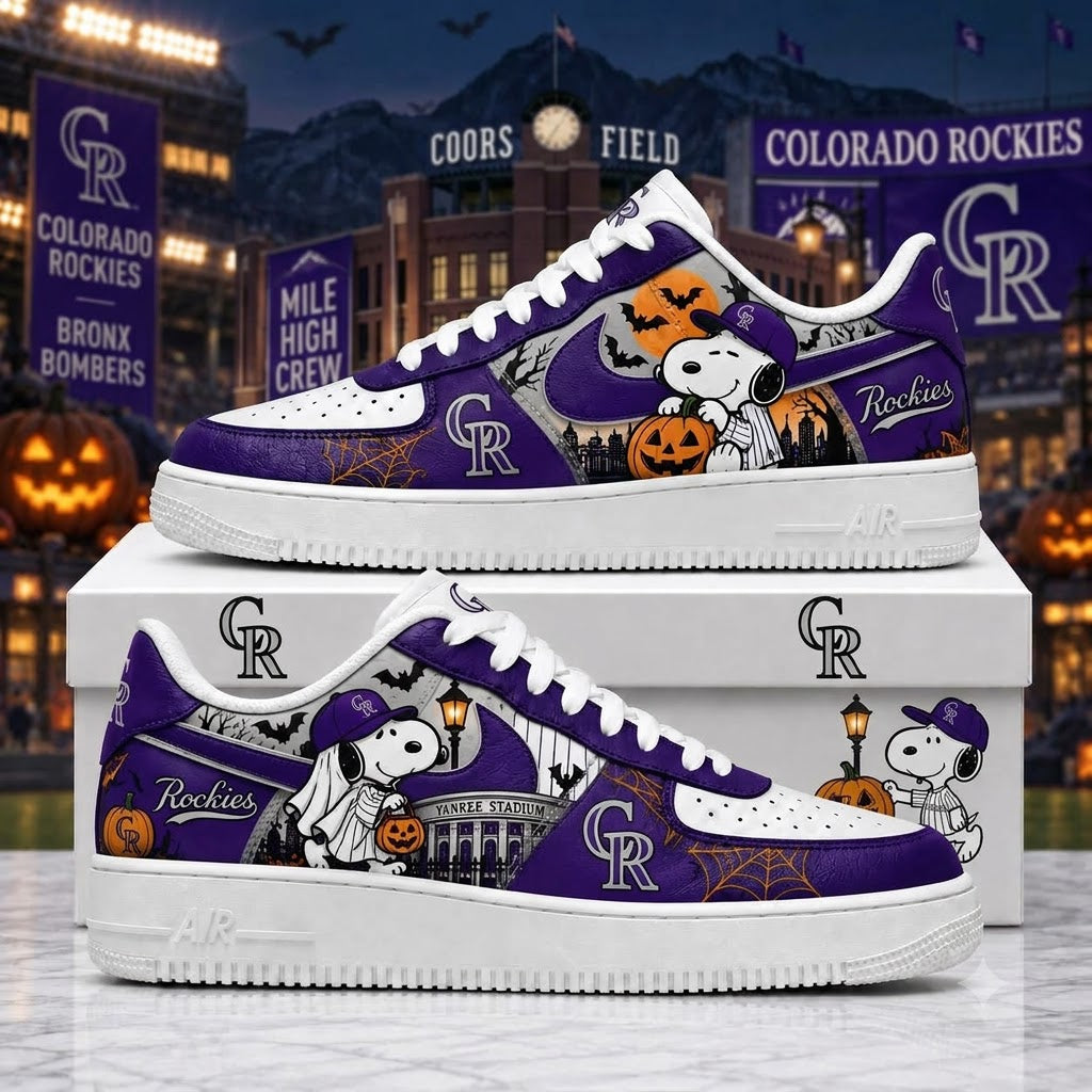 Halloween Edition - MLB Snoopy Fan Sneakers | Baseball Team Shoes Gift