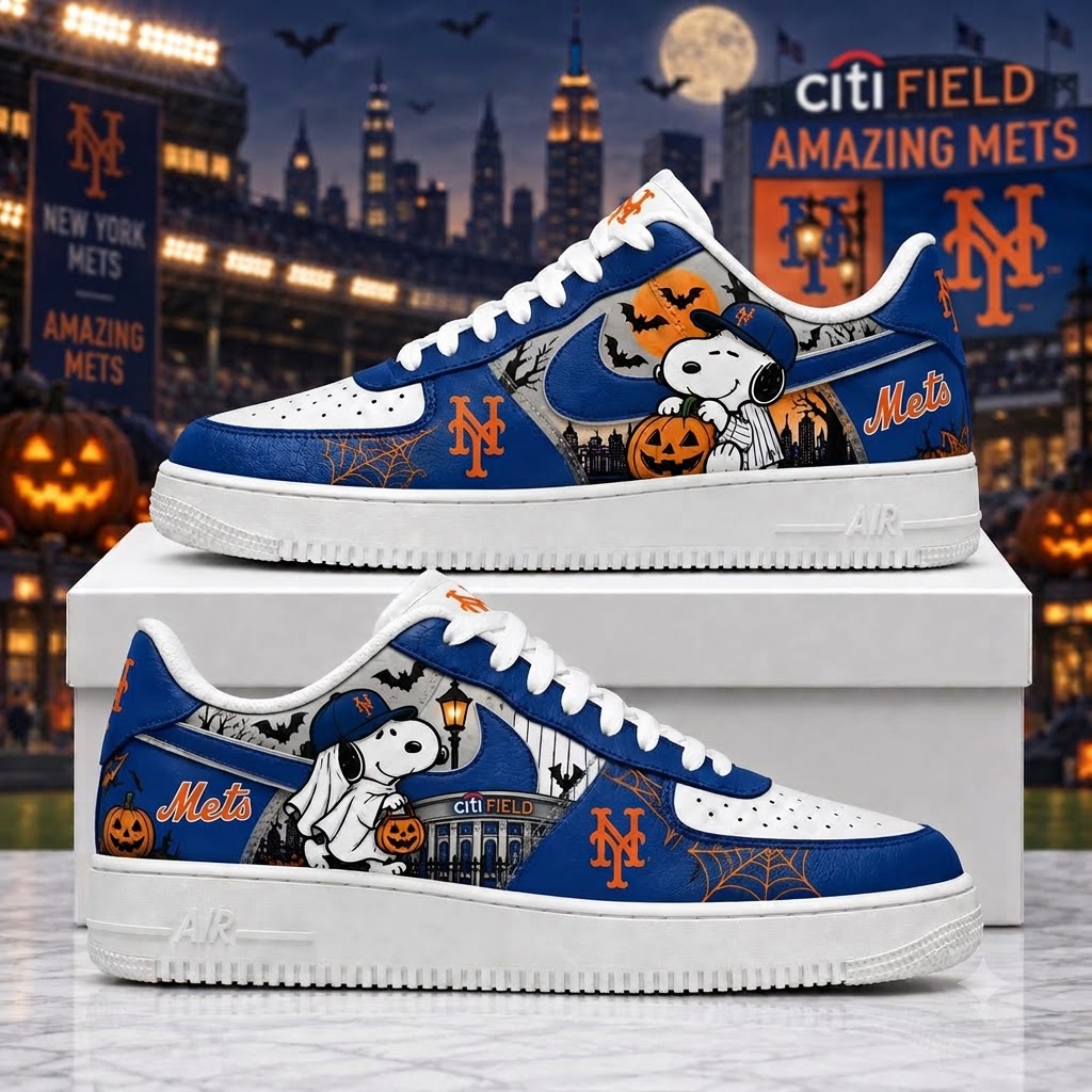 Halloween Edition - MLB Snoopy Fan Sneakers | Baseball Team Shoes Gift