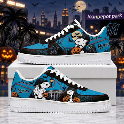 Halloween Edition - MLB Snoopy Fan Sneakers | Baseball Team Shoes Gift