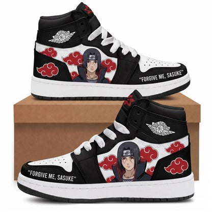 Uchiha Sasuke High Top Sneakers — Naruto Shippuden Inspired Fan Shoes - Custom Fan Apparel Image 4
