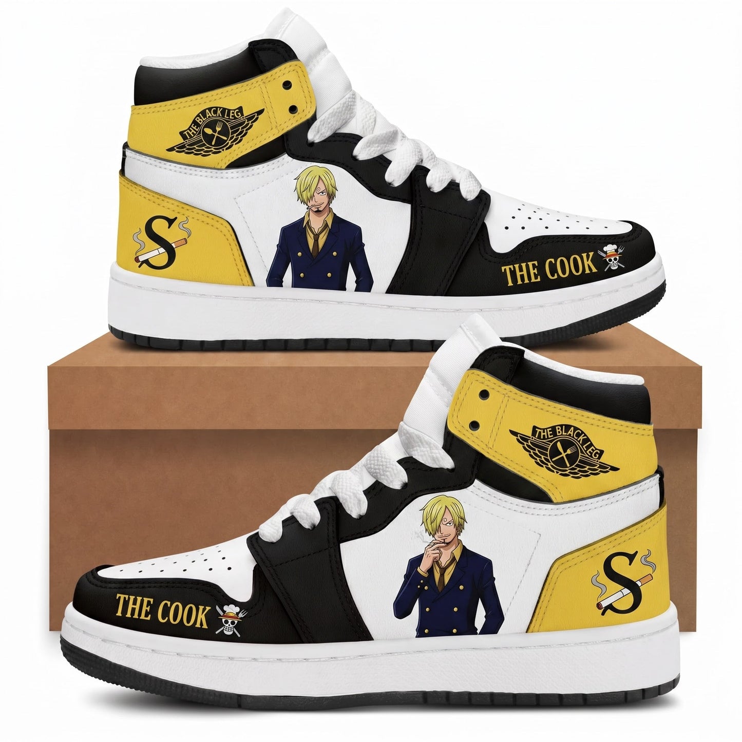 Vinsmoke Sanji High Top Sneakers — One Piece Inspired Fan Shoes - Custom Fan Apparel Image 4
