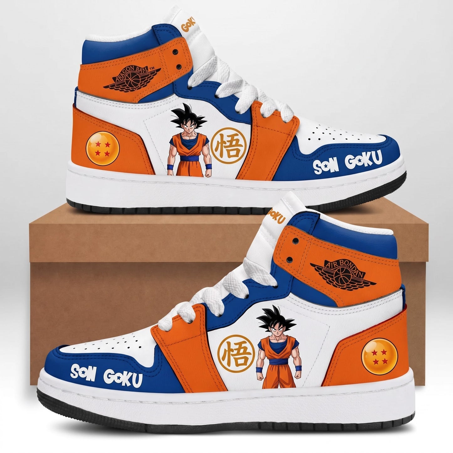 Son Goku High Top Sneakers — Dragon Ball Z Inspired Fan Shoes - Custom Fan Apparel Image 5