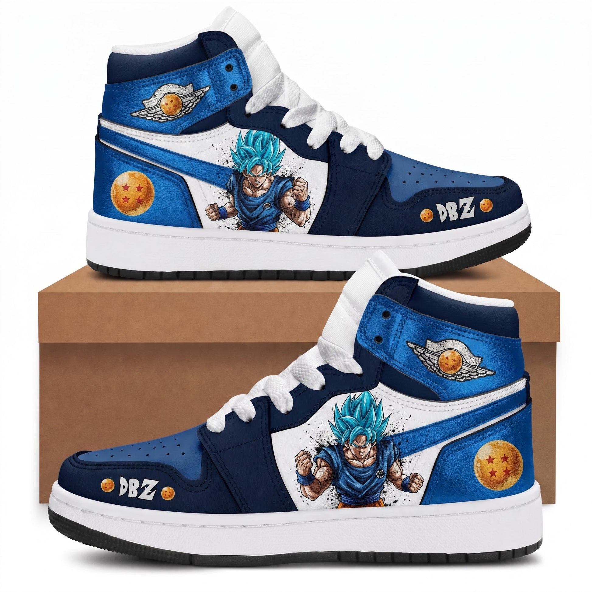 Son Goku High Top Sneakers — Dragon Ball Z Inspired Fan Shoes - Custom Fan Apparel Image 3