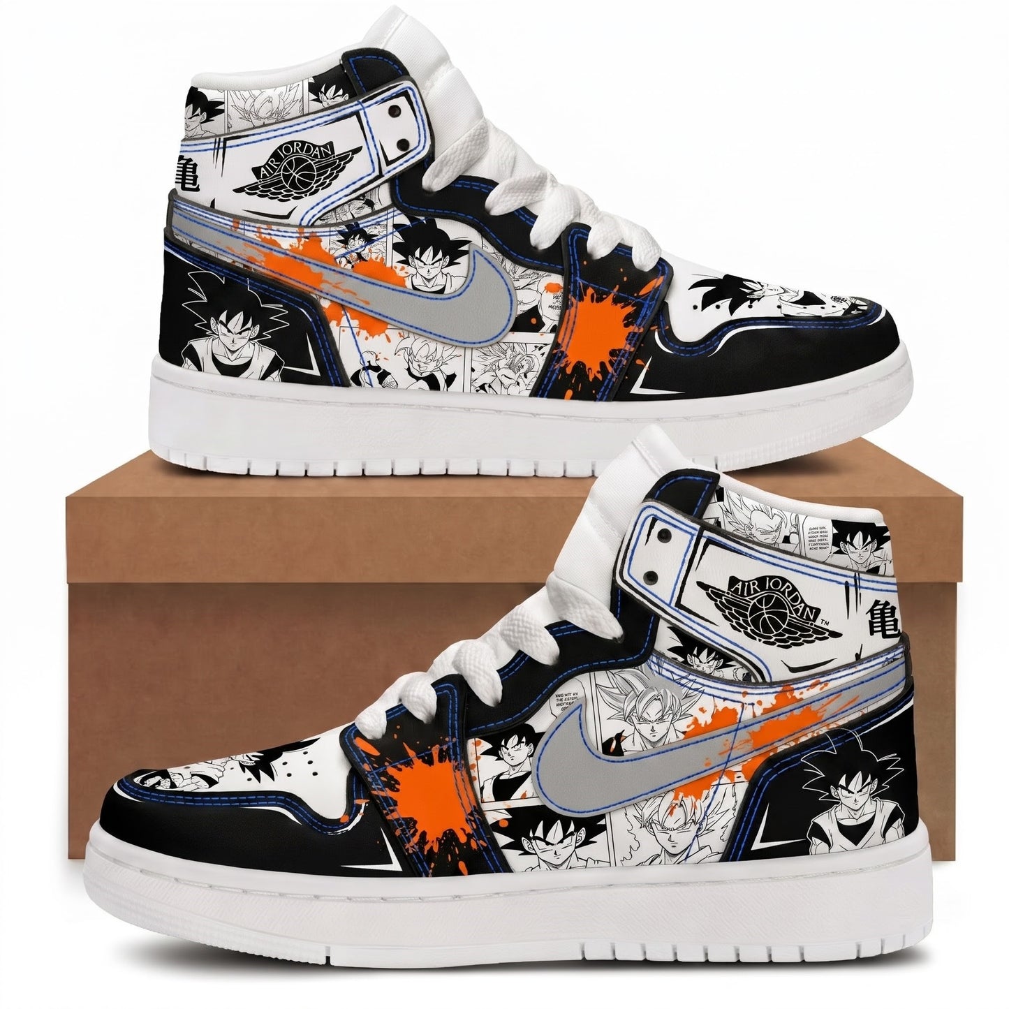 Goku Ultra Instinct High Top Sneakers — Dragon Ball Super Inspired Fan Shoes - Custom Fan Apparel Image 1