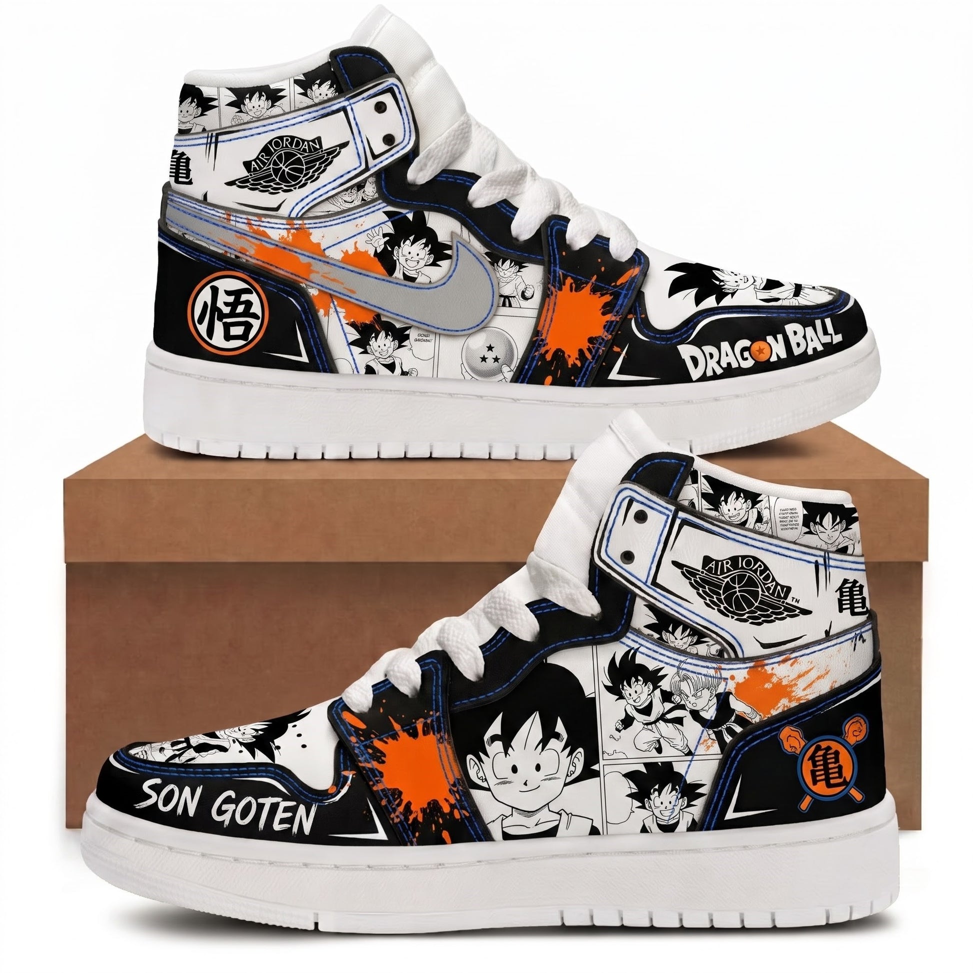 Goku Ultra Instinct High Top Sneakers — Dragon Ball Super Inspired Fan Shoes - Custom Fan Apparel Image 3