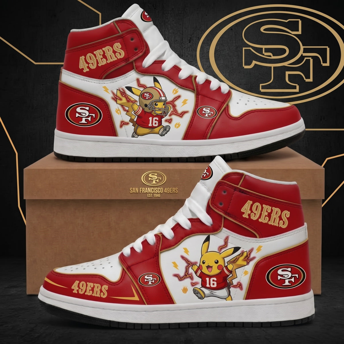 Pikachu NFL 32-Team Fan Sneakers | All 32 Football Teams Available