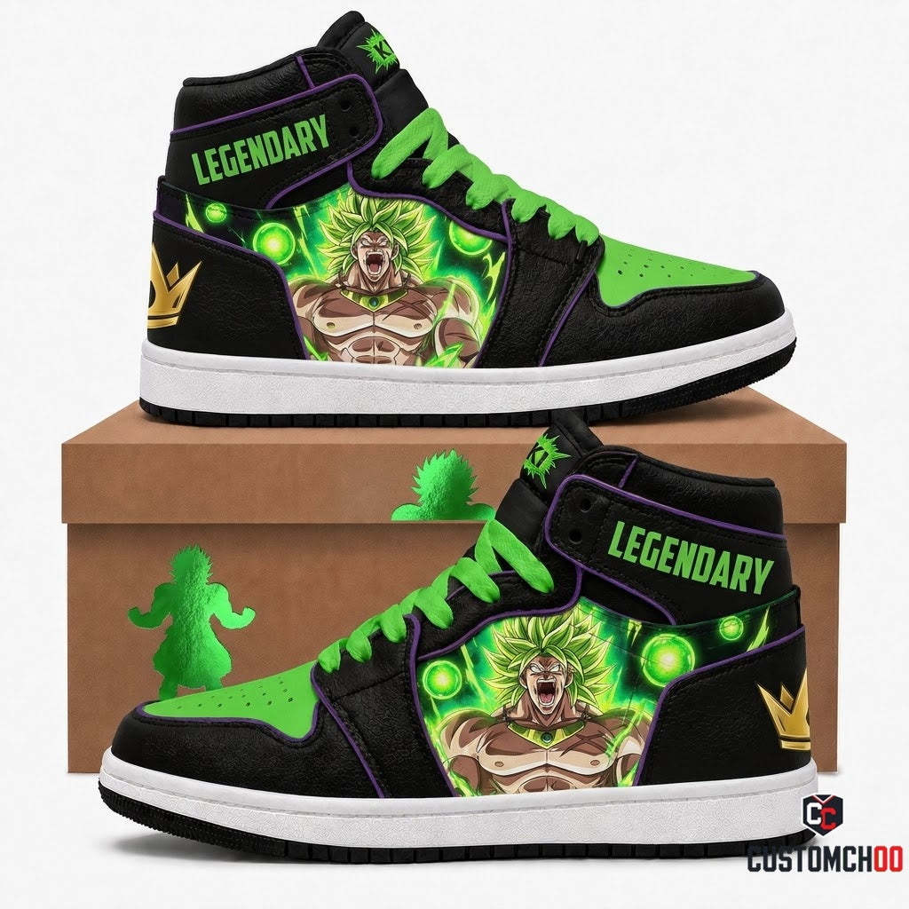 Broly Legendary Super Saiyan Anime Canvas High Top Sneakers - 01. Legendary Super Saiyan