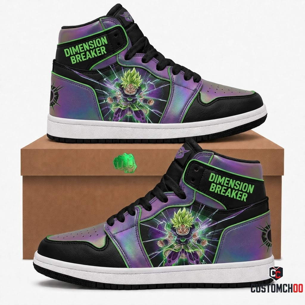 Broly Legendary Super Saiyan Anime Canvas High Top Sneakers - 03. Berserk Shattered