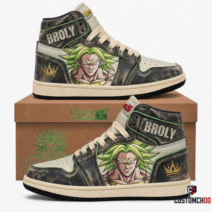 Broly Legendary Super Saiyan Anime Canvas High Top Sneakers - 05. Vintage Dark Titan