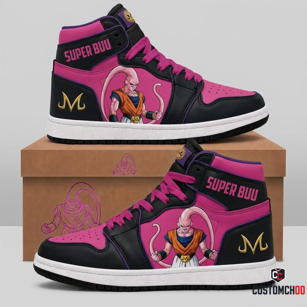 Majin Buu Anime Canvas High Top Sneakers - 03. Super Buu Absorption