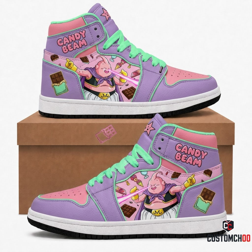 Majin Buu Anime Canvas High Top Sneakers - 07. Candy Beam Pastel