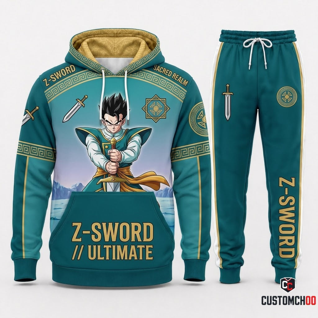 Gohan SSJ2 & Beast Anime Tracksuit Set - Hoodie & Jogger Pants - 07. Kaioshin Z Sword