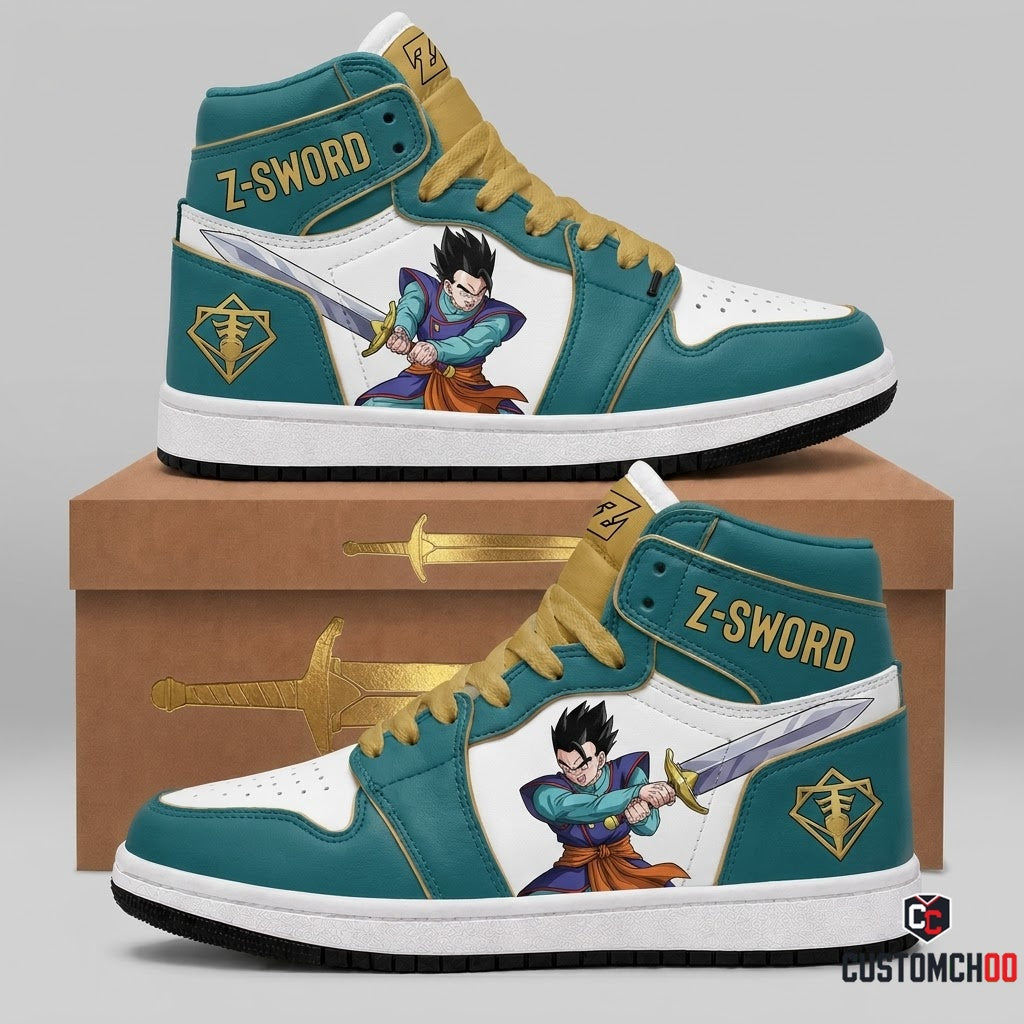 Gohan SSJ2 & Beast Anime Canvas High Top Sneakers - 07. Kaioshin Z Sword