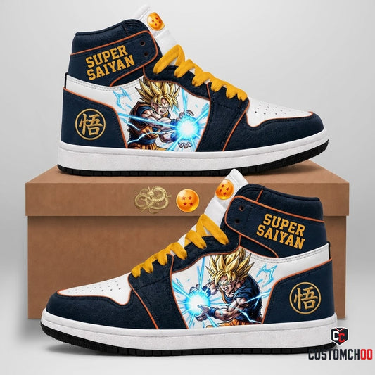 Son Goku Ultra Instinct Anime Canvas High Top Sneakers - 01. Super Saiyan