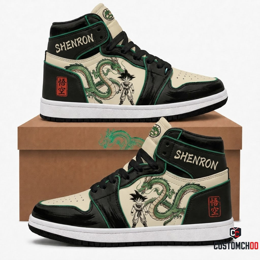 Son Goku Ultra Instinct Anime Canvas High Top Sneakers - 06. Sumie Dragon