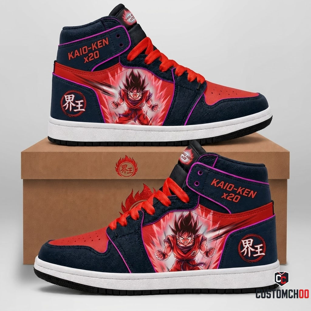 Son Goku Ultra Instinct Anime Canvas High Top Sneakers - 07. Kaioken Rush