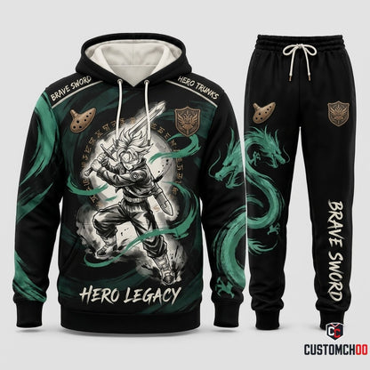 Future Trunks Sword Anime Tracksuit Set - Hoodie & Jogger Pants - 03. Tapion Brave Sword