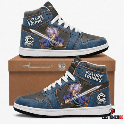 Future Trunks Sword Anime Canvas High Top Sneakers - 01. Capsule Denim Sword