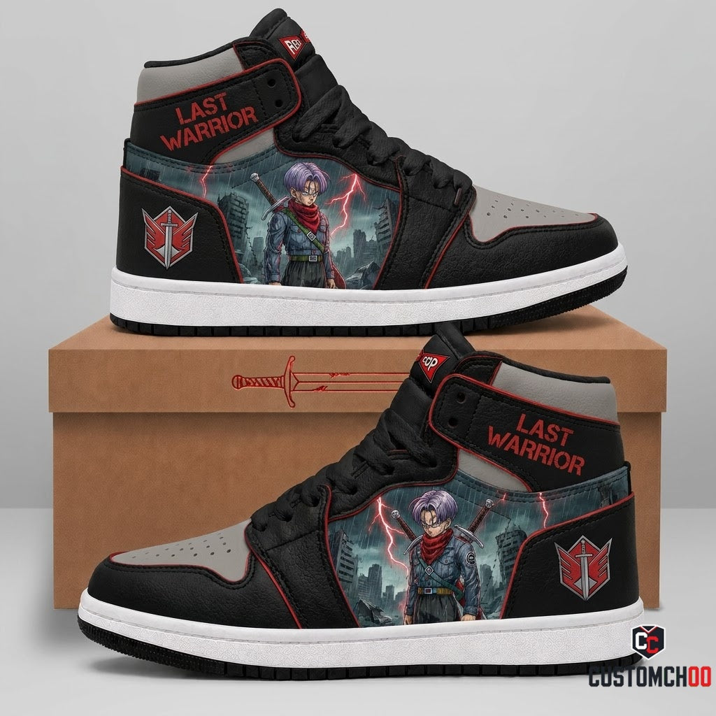 Future Trunks Sword Anime Canvas High Top Sneakers - 07. Dystopian Future