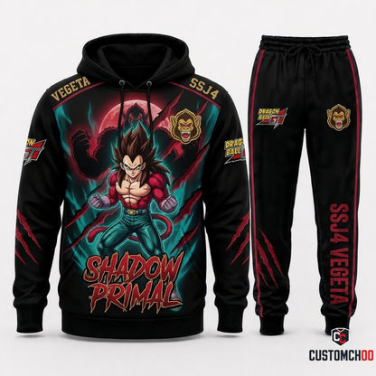 Vegeta Saiyan Prince Anime Tracksuit Set - Hoodie & Jogger Pants - 07. SSJ4 Shadow Oozaru