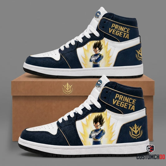 Vegeta Saiyan Prince Anime Canvas High Top Sneakers - 01. Royal Saiyan Armor
