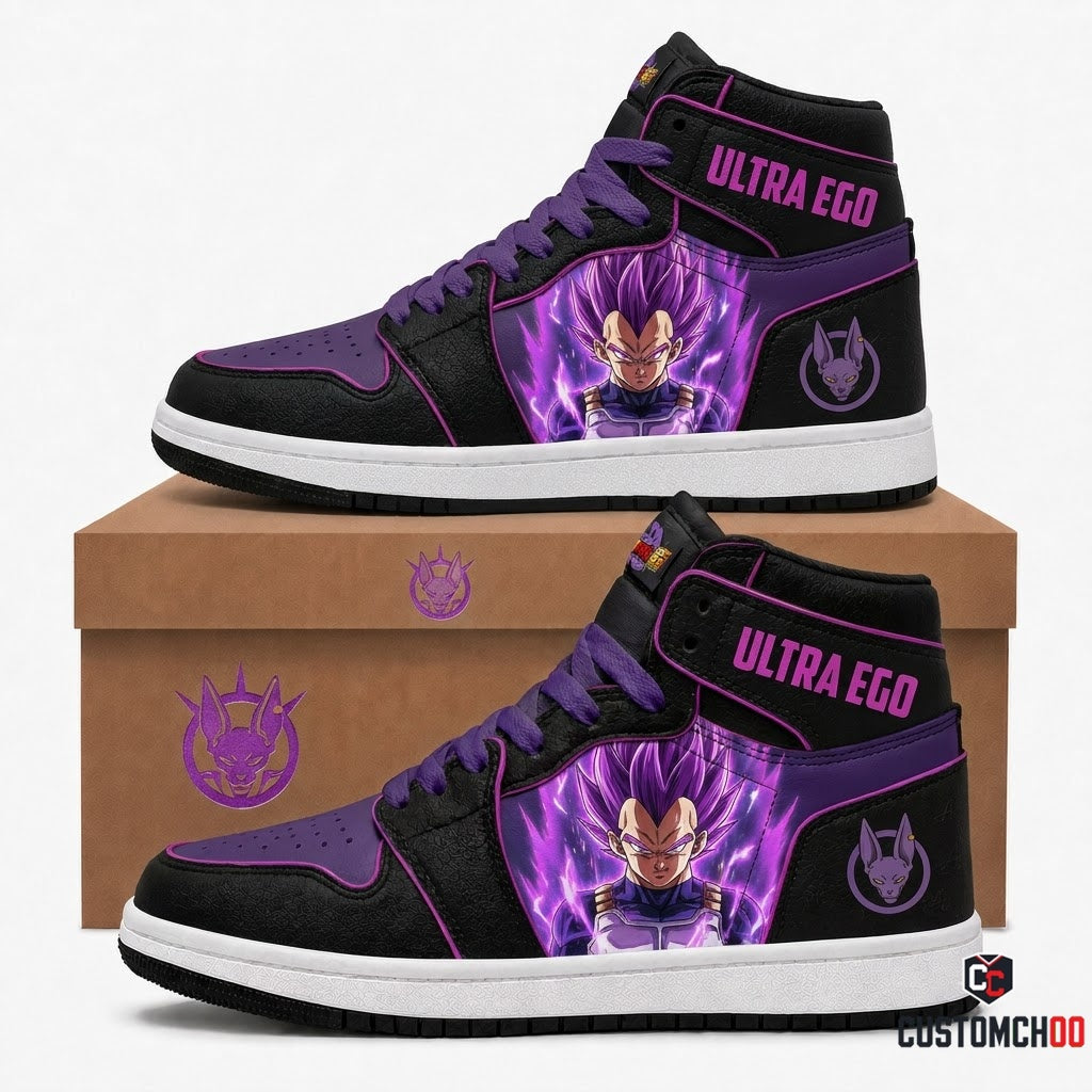 Vegeta Saiyan Prince Anime Canvas High Top Sneakers - 03. Ultra Ego