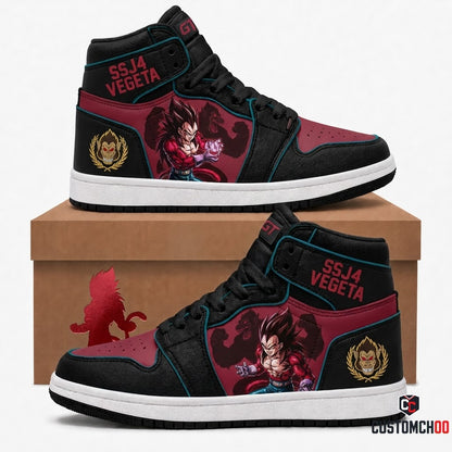 Vegeta Saiyan Prince Anime Canvas High Top Sneakers - 07. SSJ4 Shadow Oozaru