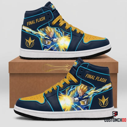 Vegeta Saiyan Prince Anime Canvas High Top Sneakers - 08. Final Flash