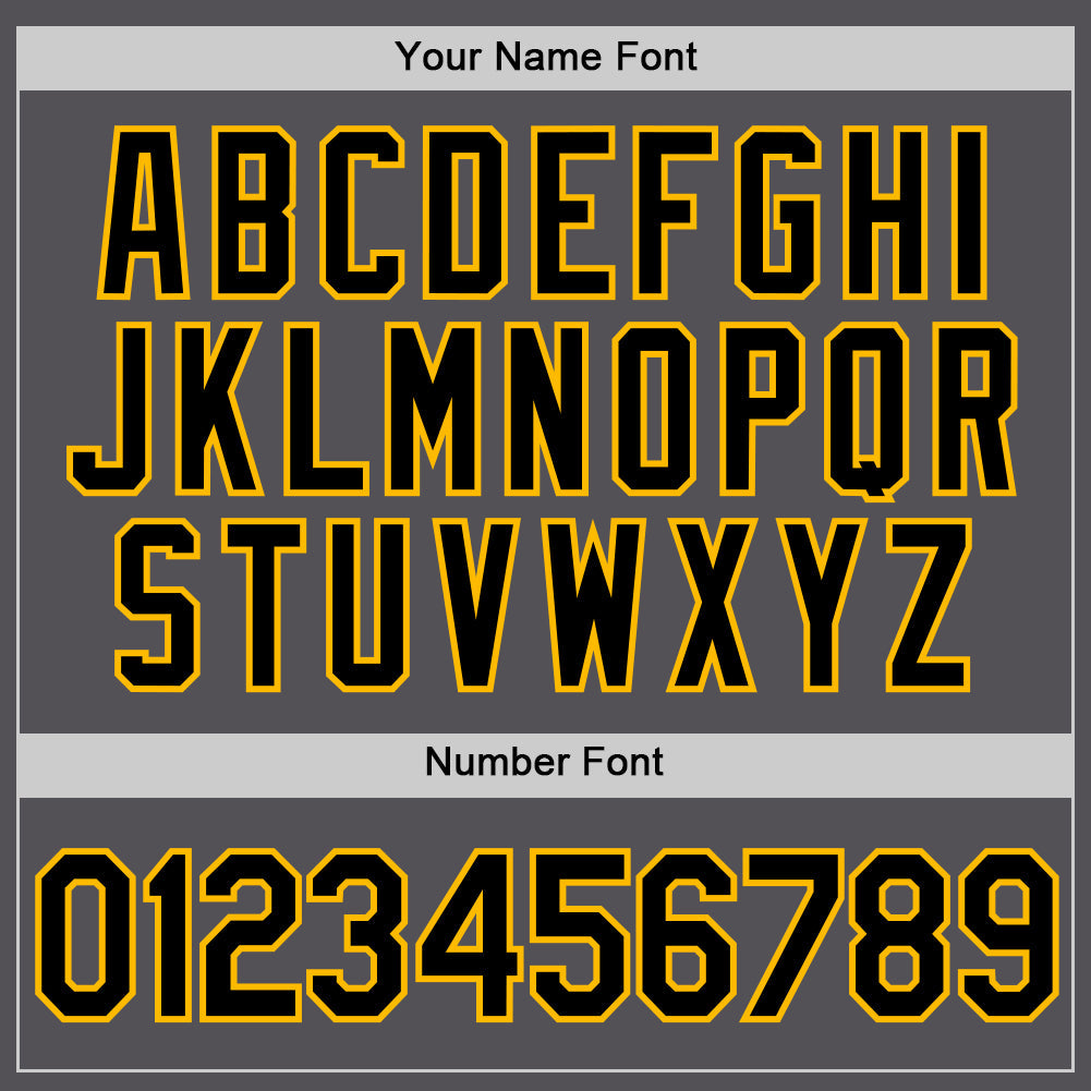 Custom Steel Gray Black-Gold Performance T-Shirt