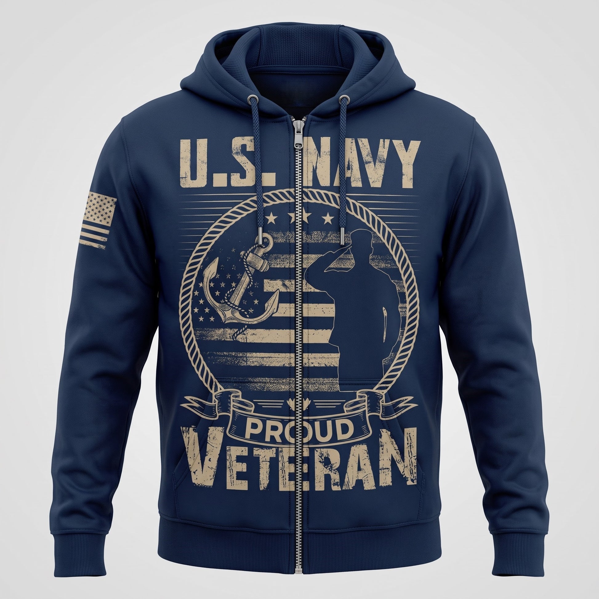 American Veteran Faith Shirt — Jesus Christ Veteran Graphic T-Shirt — Sweatshirt — Hoodie & Zip Hood - Custom Fan Apparel Image 7