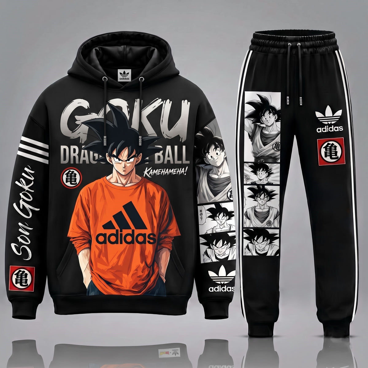 Adidas x Squad Dragon Ball Transformation Fan Set — Dragon Ball Hoodie & Sweatpants
