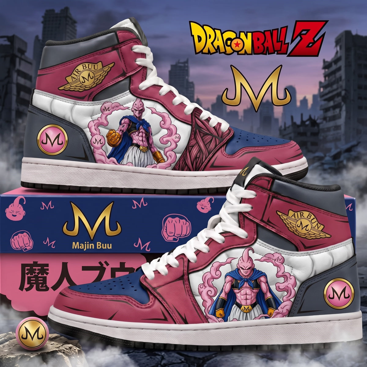 Limited Edition Majin Buu Fan Shoes — Anime High Top Sneaker Gift