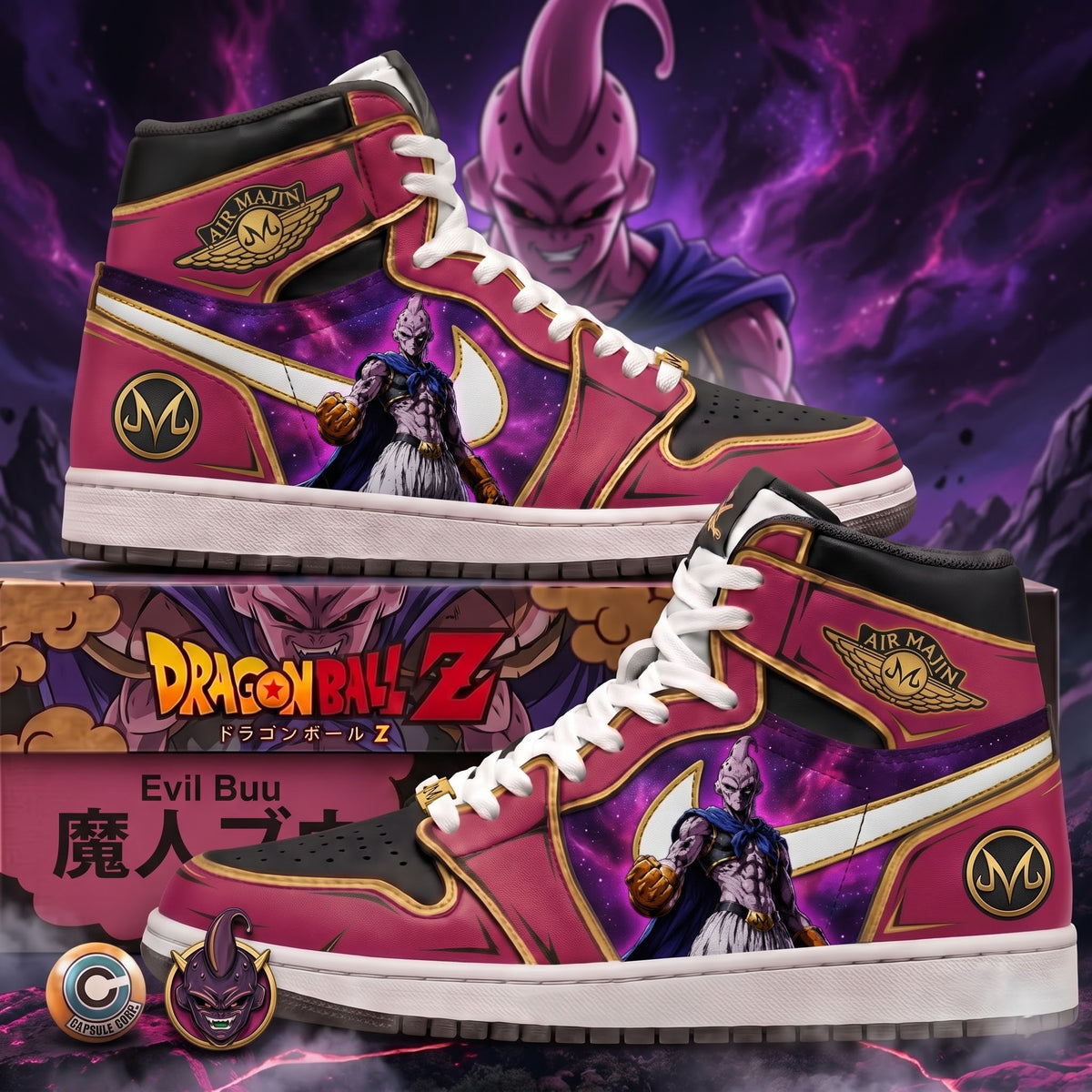 Limited Edition Majin Buu Fan Shoes — Anime High Top Sneaker Gift