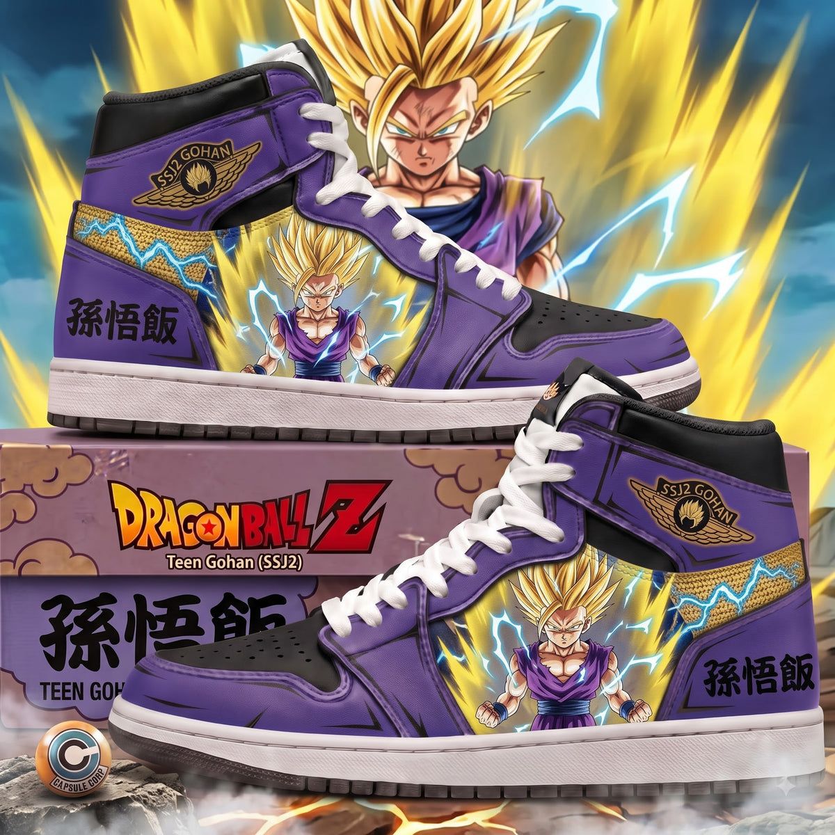 Limited Edition Son Gohan Fan Shoes — Anime High Top Sneaker Gift