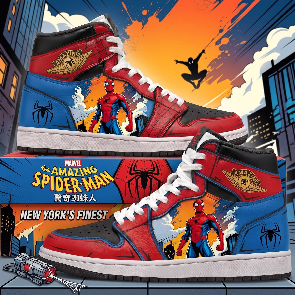 Limited Edition Spiderman Fan Shoes — Anime High Top Sneaker Gift