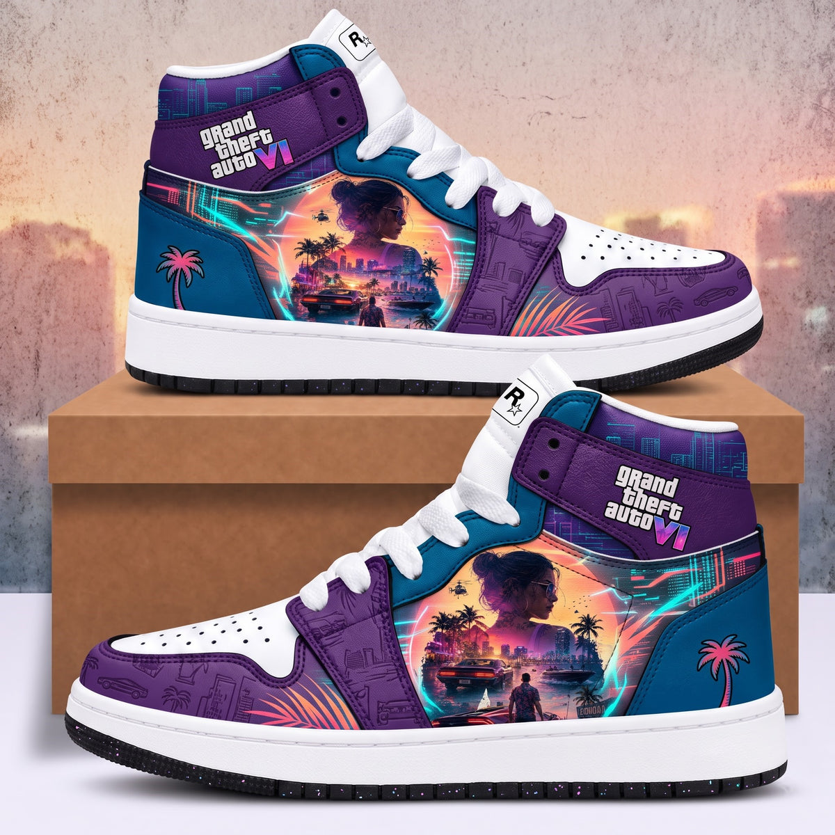 Limited Edition GTA 6 Fan Shoes — GTA 6 High Top Sneaker Gift