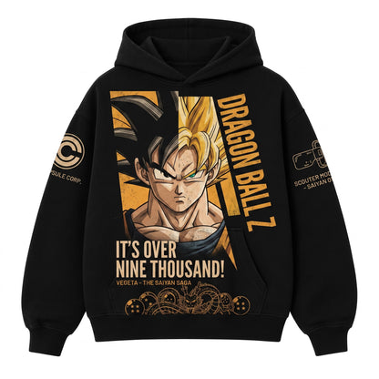 Anime Dragon Ballz Battle Warrior Graphic Shirt, Black Manga Inspired T-Shirt, Sweatshirt & Hoodie, Japanese Streetwear Fan Gift