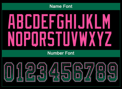 Custom Black Kelly Green-Pink Drift Fashion Football Jersey