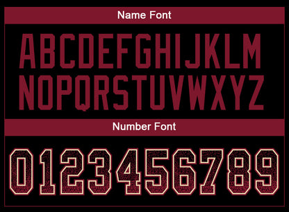 Custom Black Crimson-Cream Drift Fashion Football Jersey
