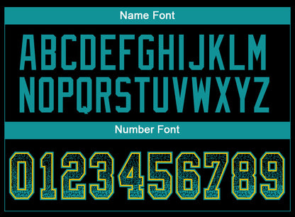 Custom Black Teal-Yellow Drift Fashion Football Jersey