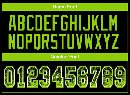 Custom Black Neon Green-White Drift Fashion Football Jersey