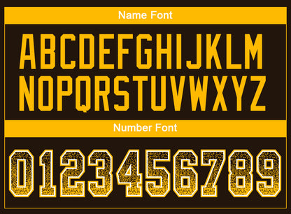 Custom Brown Gold-White Drift Fashion Football Jersey