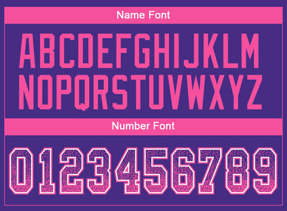 Custom Purple Pink-White Drift Fashion Football Jersey