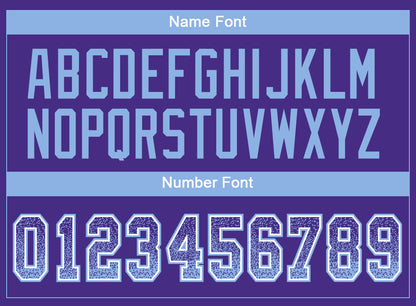 Custom Purple Light Blue-White Drift Fashion Football Jersey