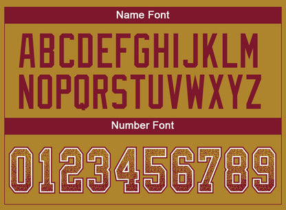 Custom Old Gold Crimson-White Drift Fashion Football Jersey