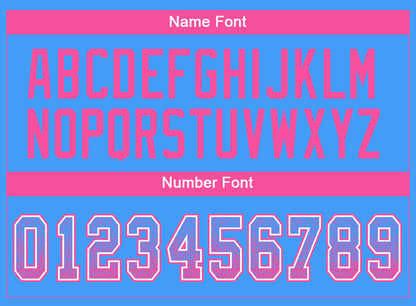 Custom Powder Blue Pink-White Drift Fashion Football Jersey
